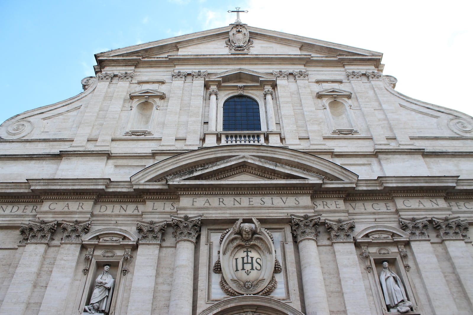 Facade of the Church of Il Gesù in Rome.