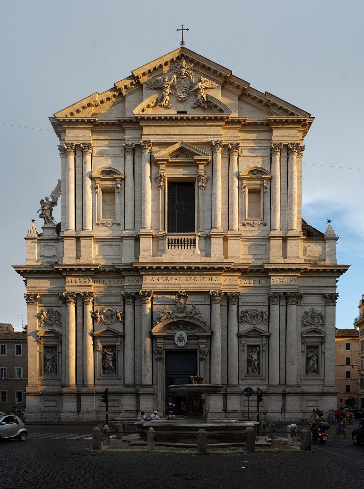 Facade of Sant'Andrea della Valle in Rome.