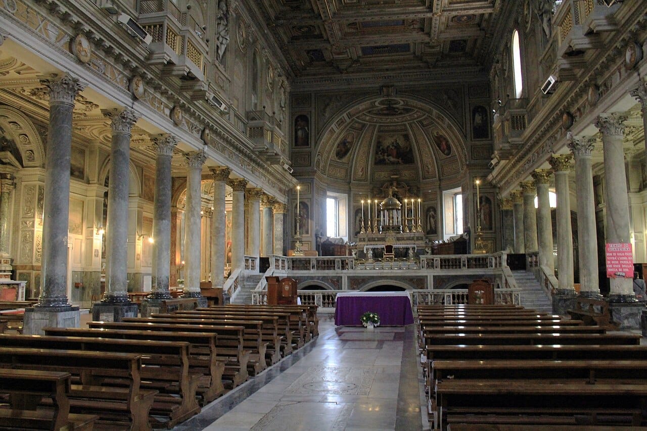 Interior of San Martino ai Monti in Rome.