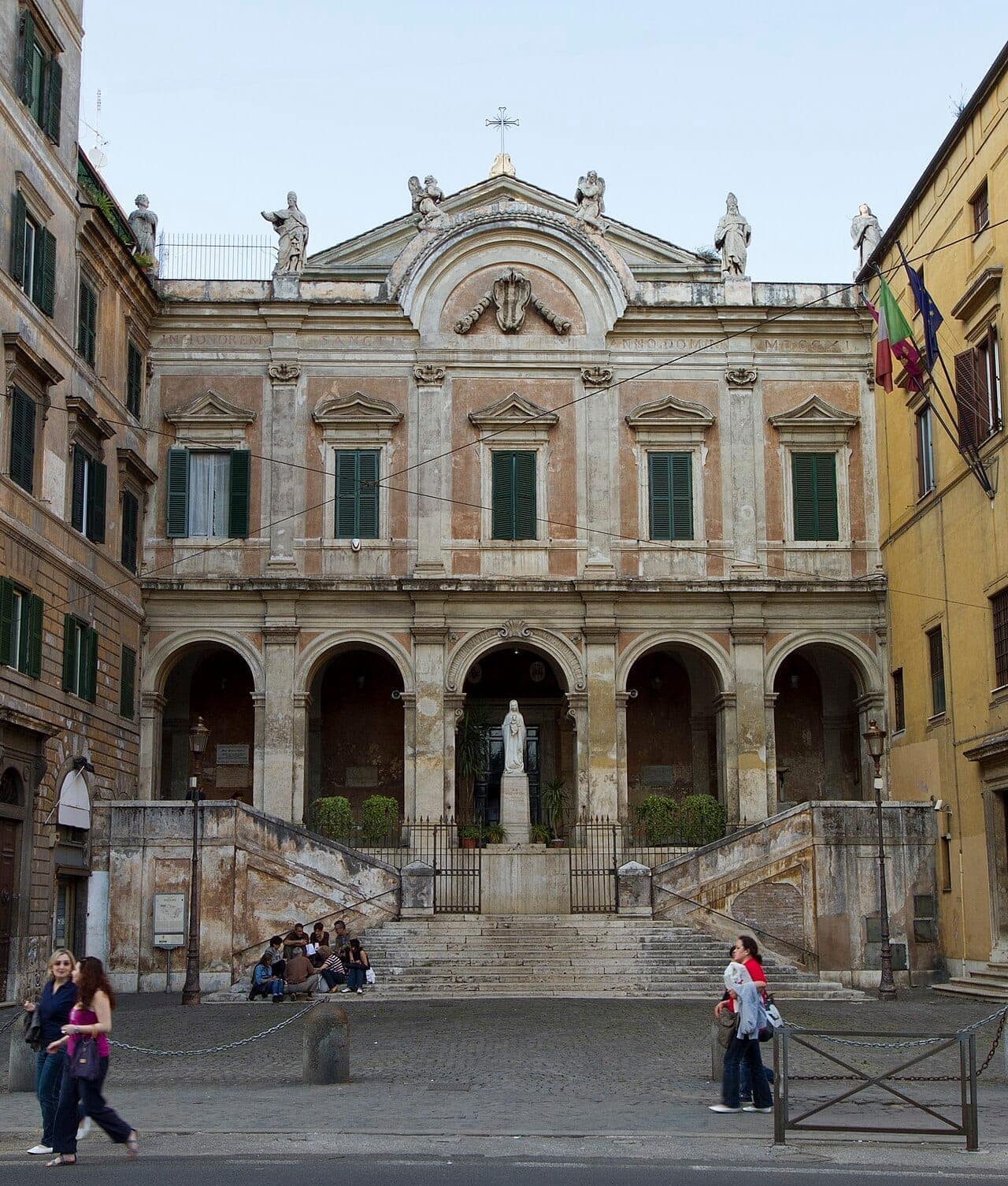 Facade of Sant Eusebio all Esquilino in Rome.