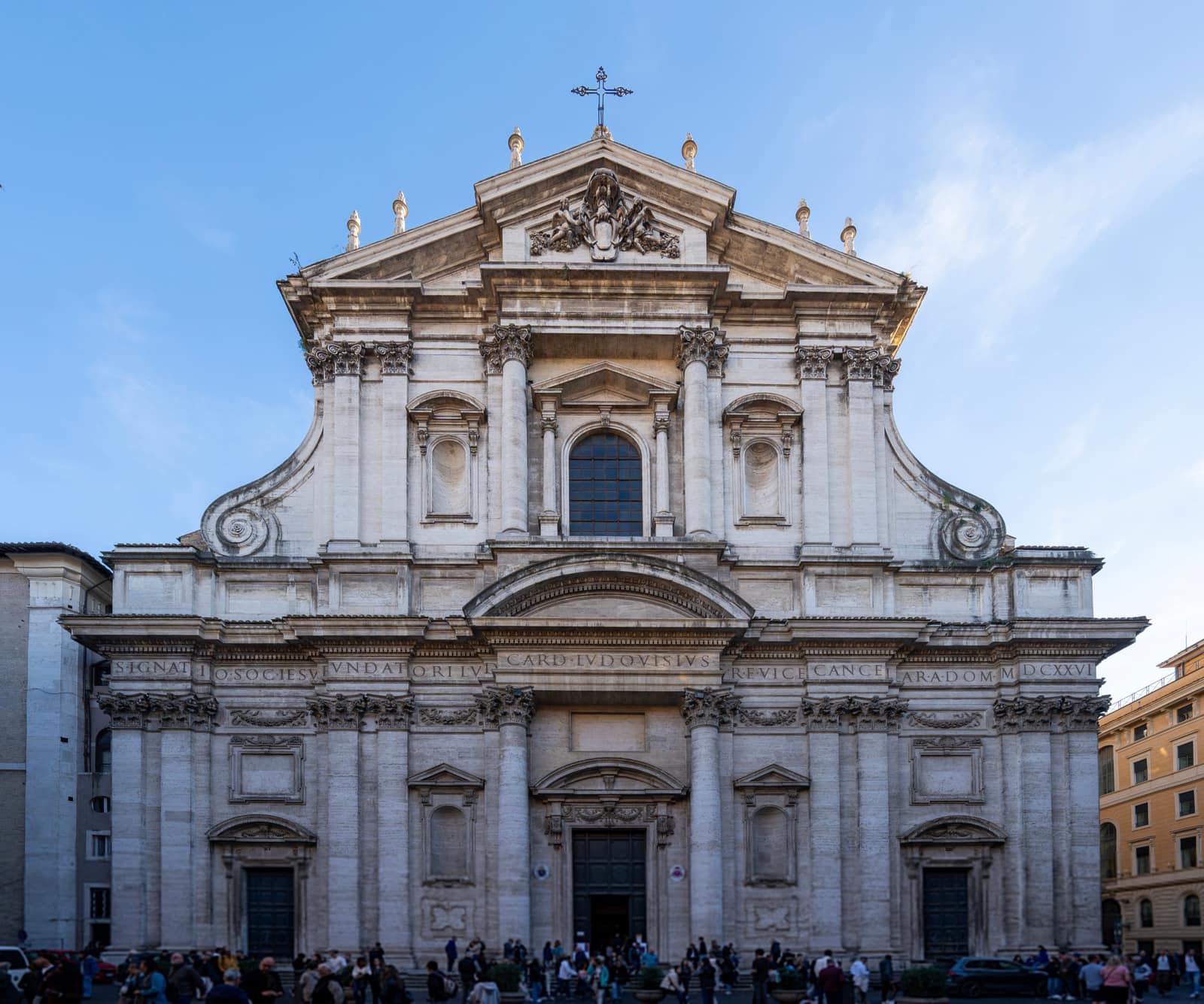 Facade of Sant'Ignazio di Loyola in Rome.
