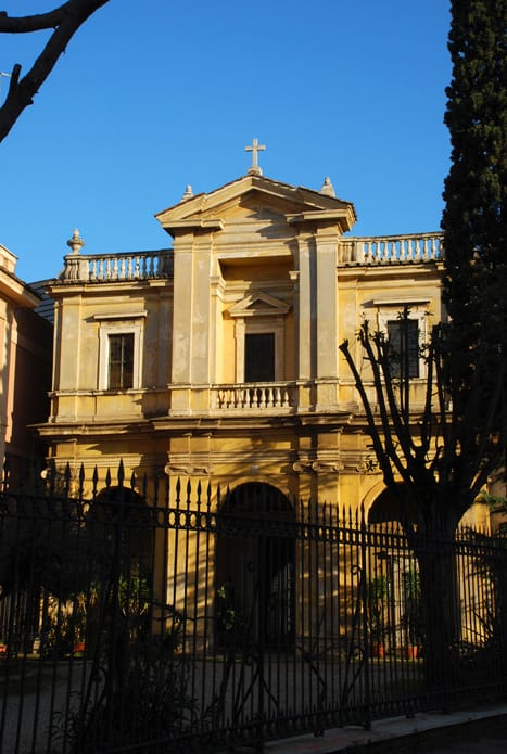 Facade of Santa Bibiana in Rome.