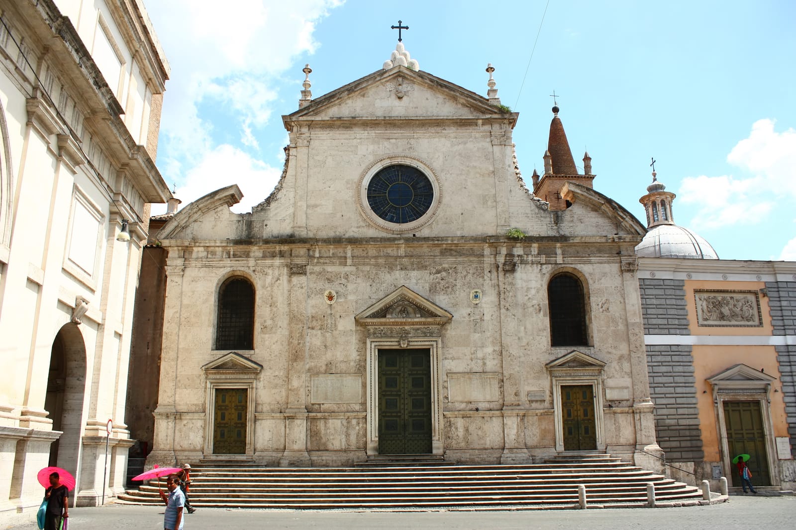 Facade of Santa Maria del Popolo in Rome.