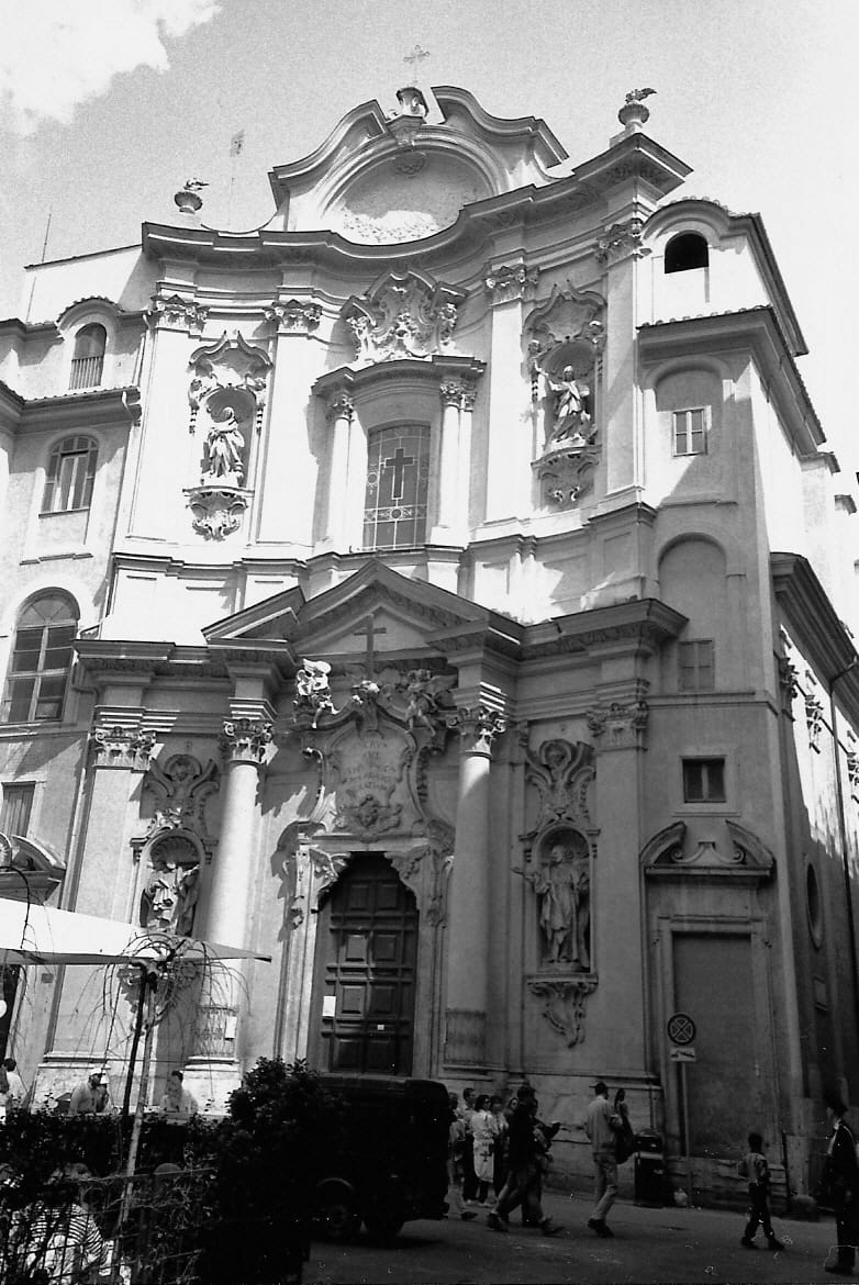 Facade of Santa Maria Maddalena in Rome.