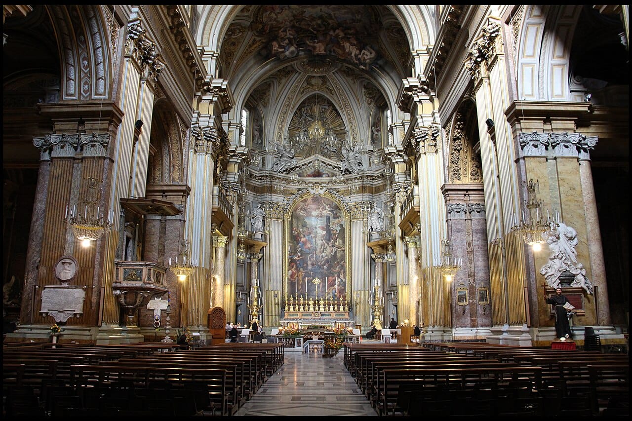 Facade of the Basilica dei Santi XII Apostoli in Rome.