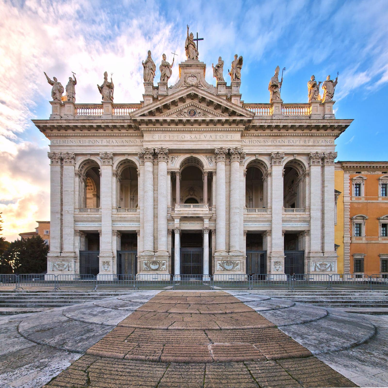 Facade of St John Lateran in Rome.